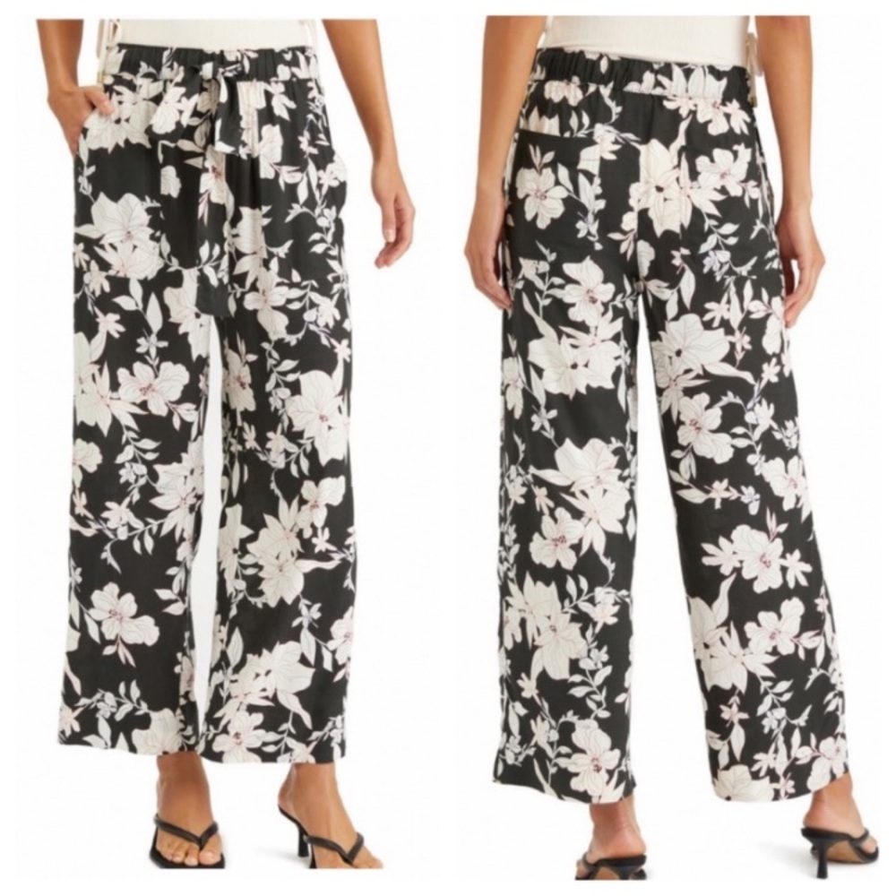 Sanctuary Black and White Wide Leg Floral Jumpsuit - Picture 2 of 16